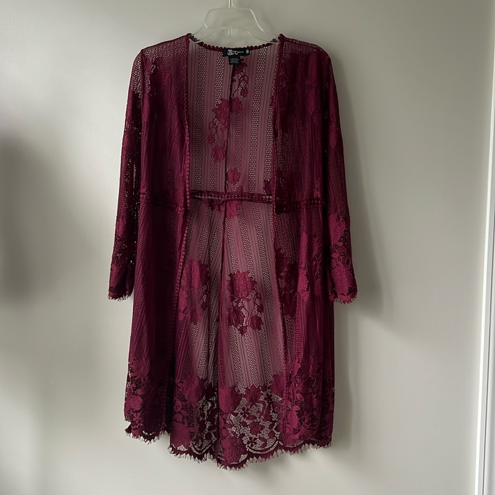 Miss Chievous Burgundy Kimono Size Medium Womens